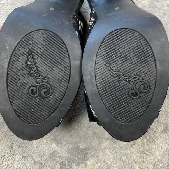 Seychelles Anthropologie Bobbin Lace Pumps Peep Toe Bow Girly Sz 8 - Picture 12 of 16